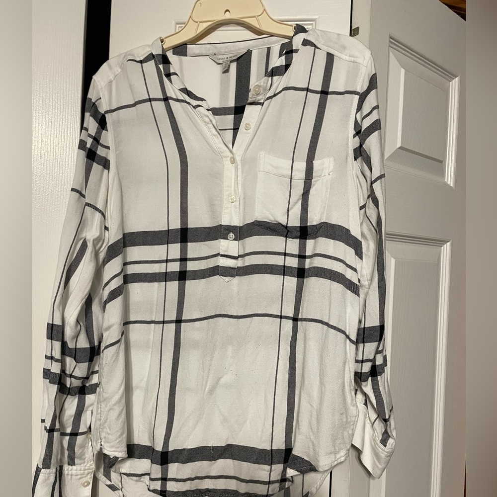 Women’s lucky brand t button up dress shirt size small